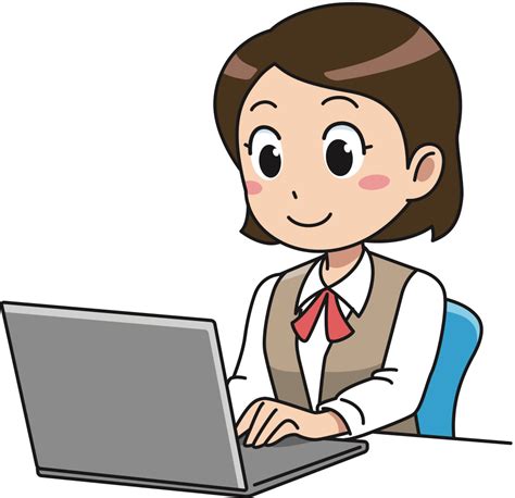 Onlinelabels Clip Art Business Woman Working