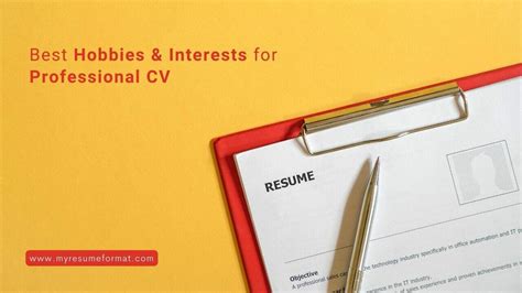 top hobbies and interests for professional cv free resume builder
