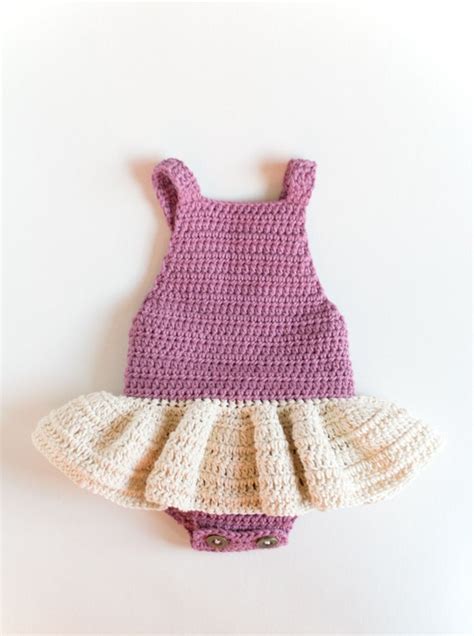 Crochet Pattern Crochet Baby Romper Little Ballerina Etsy