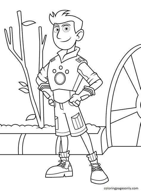 Chris Kratts From Wild Kratts Coloring Page Free Printable Coloring Pages