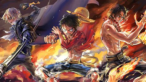 Luffy Sabo Ace One Piece 4k 8077