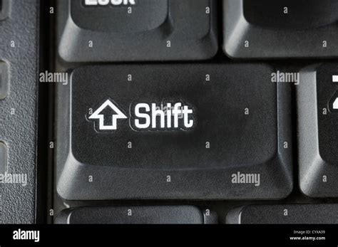 Close Up Of Shift Key Of A Computer Keyboard Stock Photo Alamy