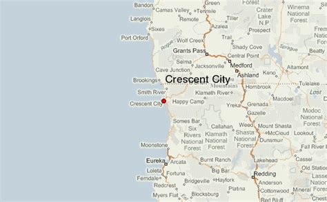 Map Of Crescent City Ca South America Map