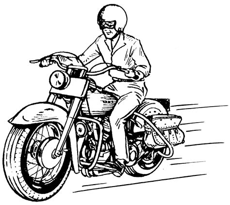Motorcycle Black And White Vintage Motorcycle Clipart Black And White