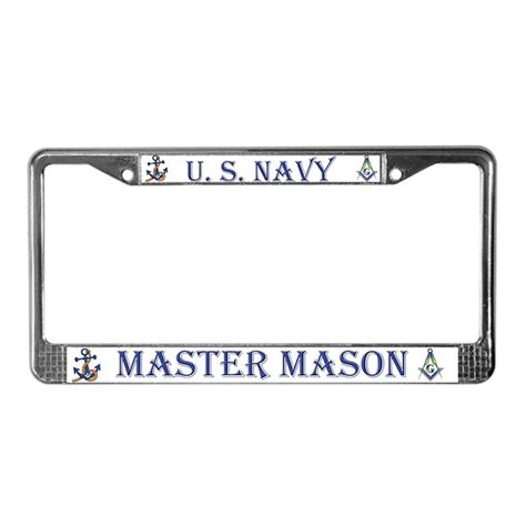 Masonic Us Navy Wanchor License Plate Frame By Masons