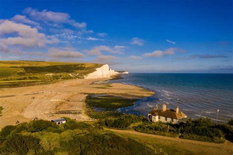 Aerial View Of Seven Sisters Country Park East Sussex Uk By Vtoom