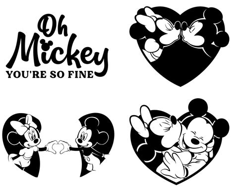 Mickey Minnie Mouse Silhouette Svg