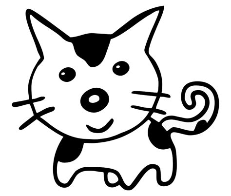 15+ Paling Keren Gambar Kucing Kartun Hitam Putih