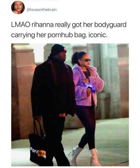 Loveonthebrain Lmao Rihanna Really Got Her Bodyguard Carrying Her