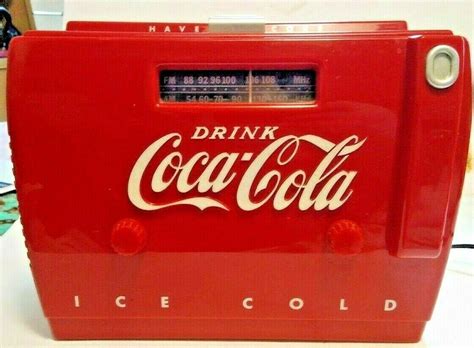 coca cola coke otr 1949 coca cola cooler radio am fm with cassette works great 1991778672