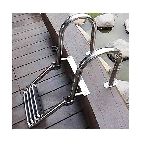 Buy Ladders4 Steps Pontoon Boat Ladder Folding Telescoping Rear Entry