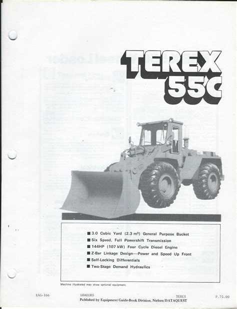 Equipment Brochure Terex 55c Wheel Loader 1981 Old Photocopy