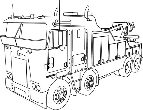 Truck And Trailer Coloring Pages At Free Printable