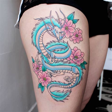 Check out these cute pop culture tattoos! Haku Dragon Tattoo | Tattoo Ideas and Inspiration ...