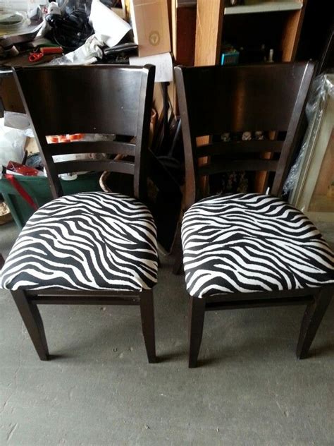 Having black metal legs with brass caps. Flea MKT Find...zebra print chairs (With images) | Printed ...