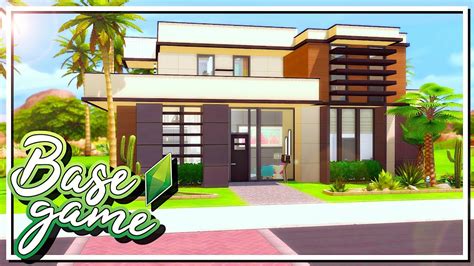 The Sims 4 Modern Base Game House 🏠💬 Are We Breaking Up Speed Build No Cc Youtube
