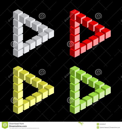 Optical Illusion Colorful Blocks Stock Vector Illustration Of Bright
