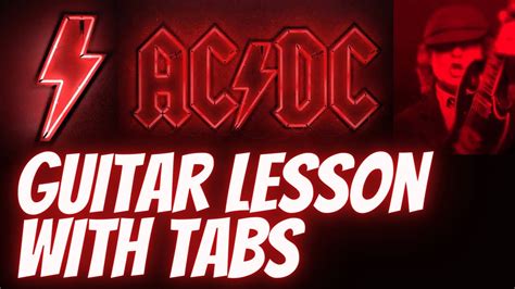 Acdc Shot In The Dark Guitar Lesson With Tabs Youtube