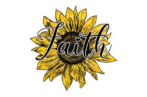 Faith Sunflower Sublimation Design Graphic by Smart Crafter · Creative