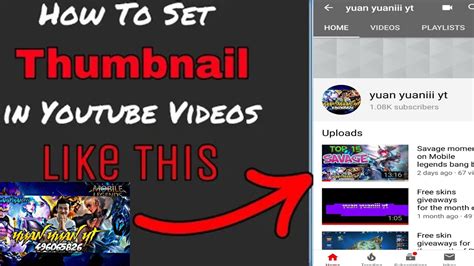 How To Put A Thumbnail Picture Before The Video YouTube