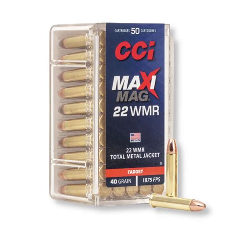 Cci Maxi Mag 22 Wmr Ammo For Sale 40gr Tmj 0023 1000 Rounds