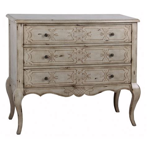 Hand Painted Distressed Cream Accent Chest Free Shipping Today