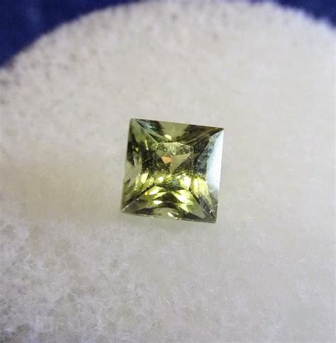 079ct Green Montana Sapphire Princess Cut Blaze N Gems