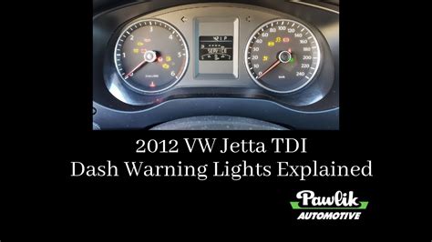 2012 Vw Jetta Tdi Dash Warning Lights Explained Youtube