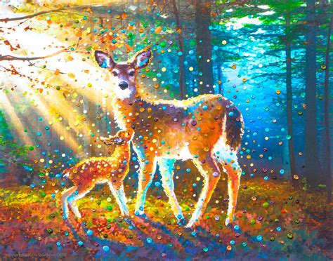 The Energy Art Store By Julia Watkins — Deer Spirit Energy Painting