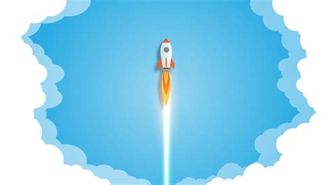 Premium Vector Rocket Launch For Startup Business Concept