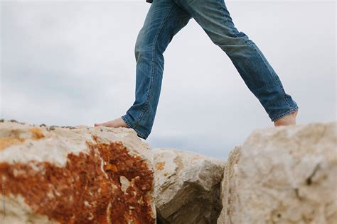 Walking Barefoot On Rocks By Stocksy Contributor Mattia Stocksy