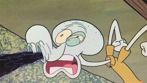 Squidward Is Scared Of Spiders Youtube