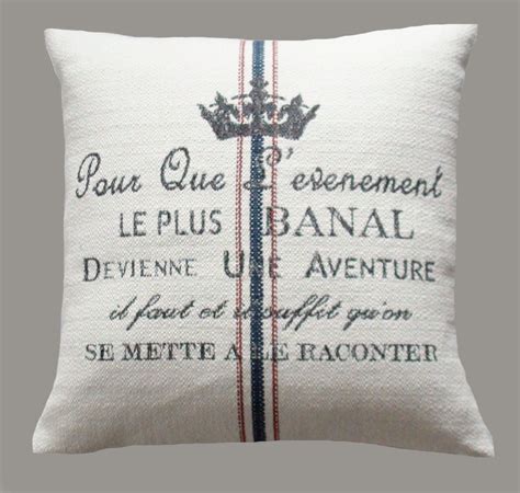 French script is a trademark of the monotype corporation which may be registered in certain jurisdictions. French Script Pillow Cover fits 20 x 20 pillow insert ...