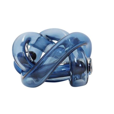 Sklo Wrap Object Glass Knot Steel Blue Objects Decorative Objects