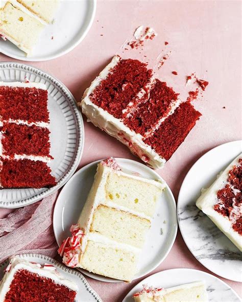 Gorgeous Shot Of Red Velvet And Peppermint Cakes Love The Composition