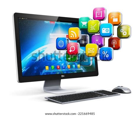 Creative Abstract Computer Web Applications Software Stock Illustration