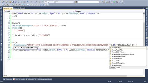 Insertar Registros En Una Base De Datos De Mysql Con Visual Basic Net