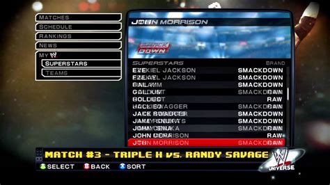 Smackdown Vs Raw 2011 My Wwe Universe Starting Roster Champions