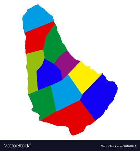 Political Map Of Barbados Royalty Free Vector Image