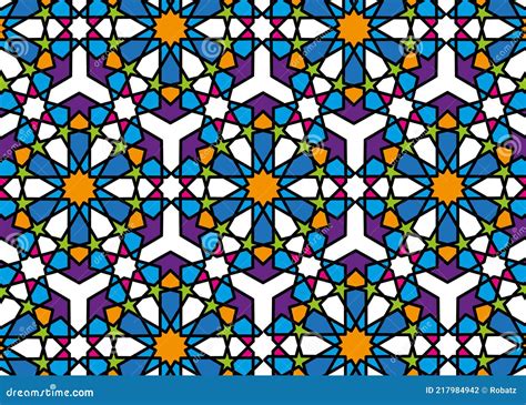 Mosaic Islamic Pattern Black Line Art Persian Motif Ramadan Banner