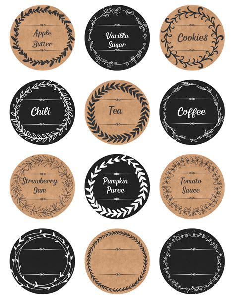 Free Printable Jar Labels Template