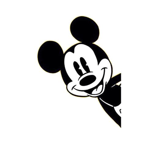 Mickey Mouse Silhouette Sneaking Peeking Vinyl Decal Sticker