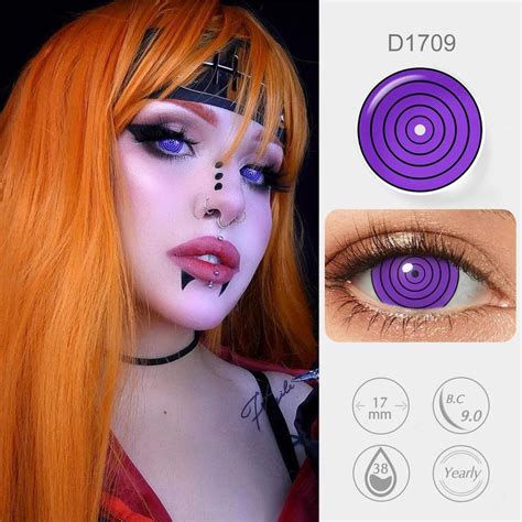Sharingan Naruto Rinnegan Purple 17mm Mini Sclera Contact Lenses