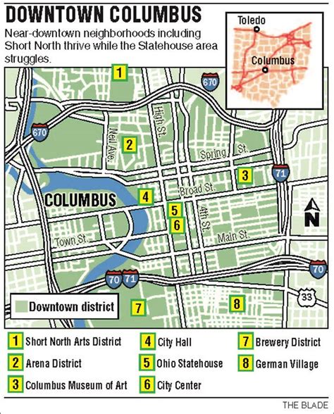 Exploring Downtown Columbus Ohio A Guide To The Best Maps Map Of The Usa