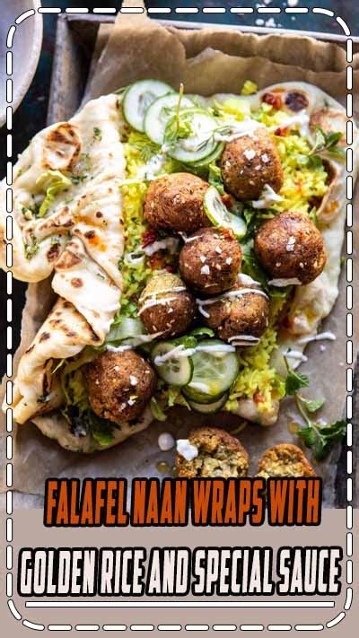 Ложки, зерна горчицы 0,5 ч. falafel naan wraps with golden rice and special sauce ...