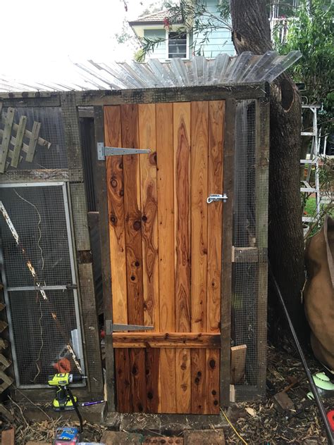 Made A New Door For Our Repurposed Bird Aviarygarden Shed Out Of Old