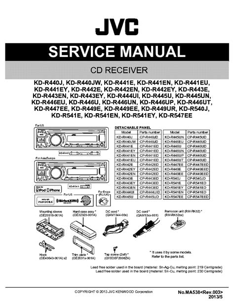 Aa946 jvc digital media receiver wiring jvc kd s28 wiring diagram wiring schematic diagram wwww laiser. JVC KD-R440 R441 R442 R443 R444UI R445 R446 R447 R449 R540J R541 R547 FULL Service Manual ...