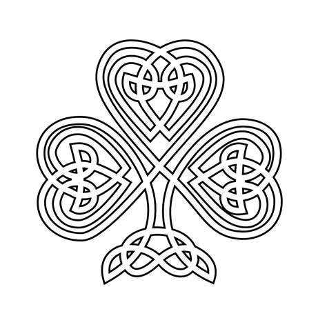 Shamrock Celtic Knot Celtic Coloring Celtic Shamrock Celtic Art