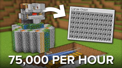 Trang trại đá cuội trong Minecraft cách tạo và xây dựng trang trại tự động