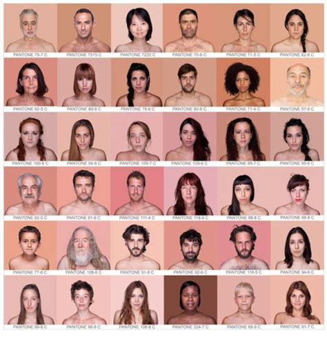 Pantonepeople Skin Color Palette Skin Color Chart Human Skin Color